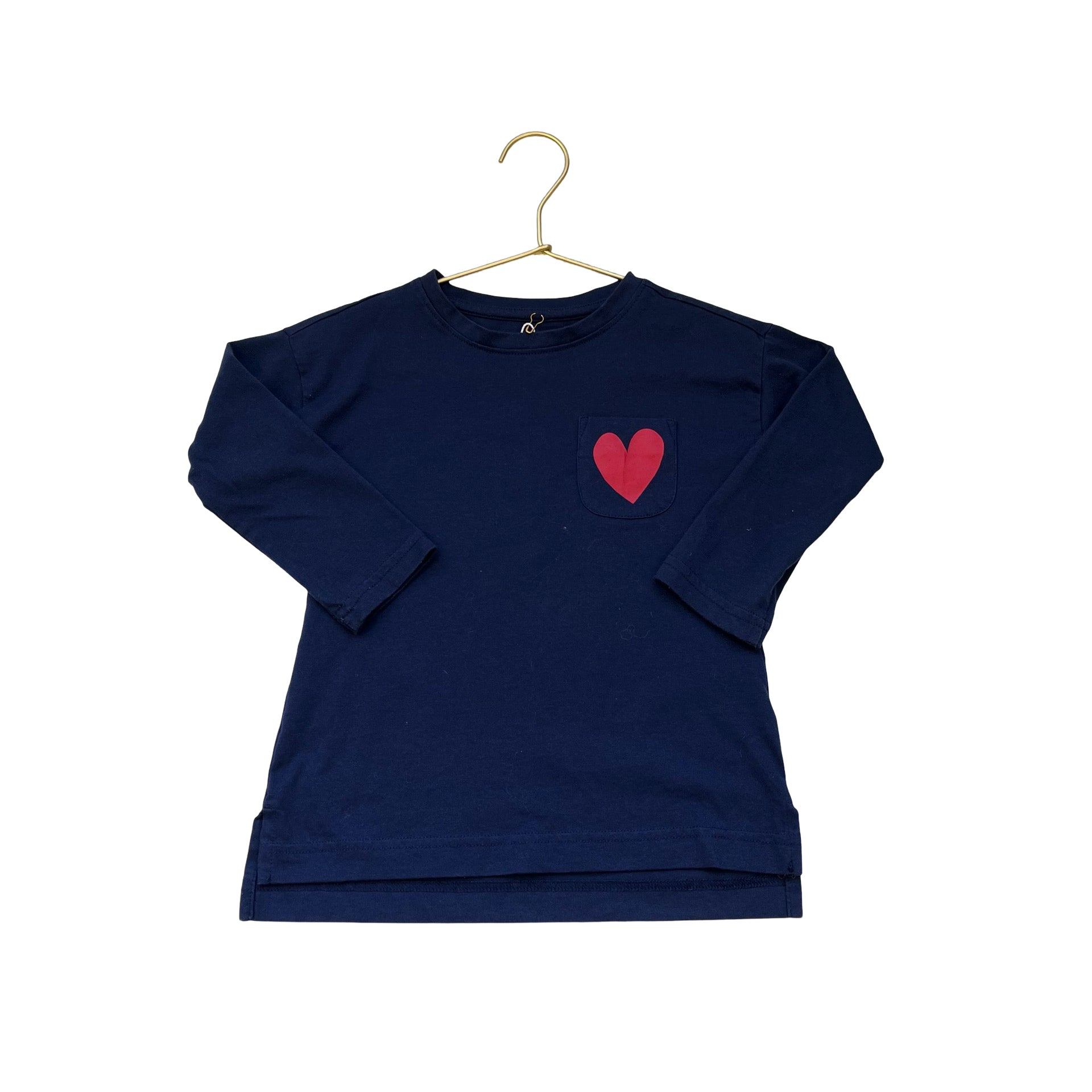 Primary Navy & Red Heart Long Sleeve Shirt - Size 3 - Bounce Mkt