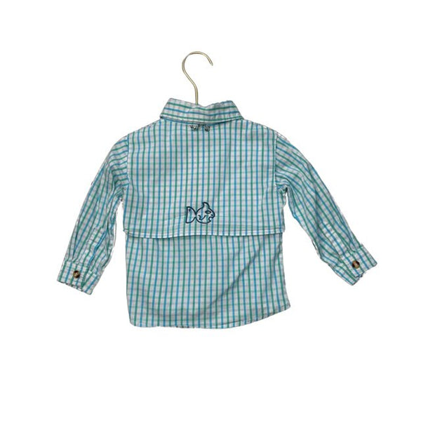 Prodoh Green, Blue, White Check Button Down - Size 12 Mo - Bounce Mkt