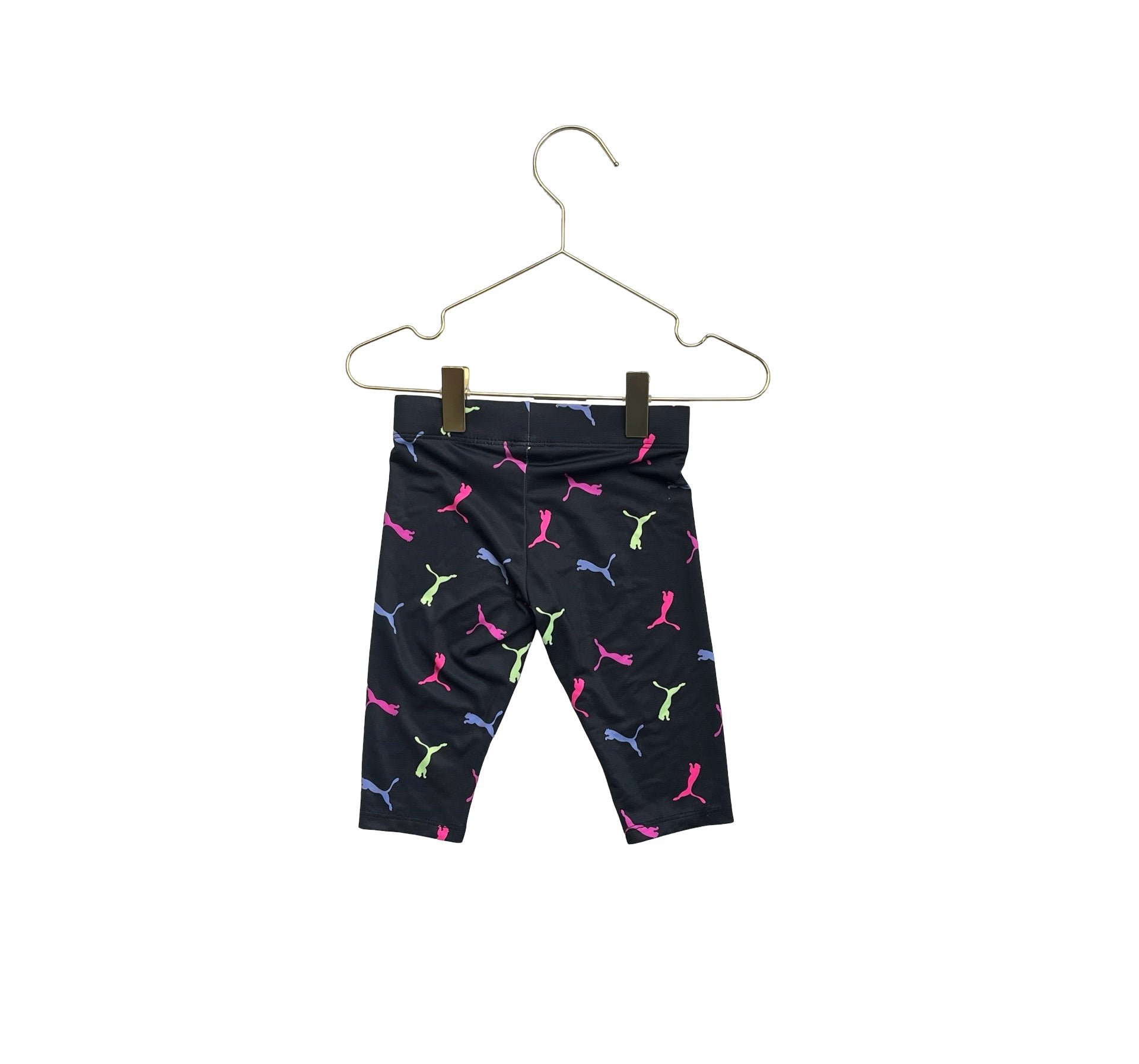 Puma Black Logo Athletic Cropped Leggings - Size 2T - Bounce Mkt