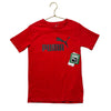 Puma Red & Black Logo Tee with Tags - Size 7 - Bounce Mkt