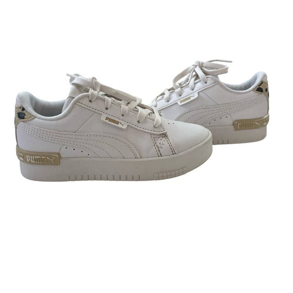 Puma White & Leopard Accent Sneakers - Size 11 - Bounce Mkt