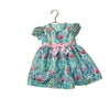 Purple Rose Light Teal & Pink Bow Floral Lace Short Sleeve Dress - Size 18 Months - Bounce Mkt