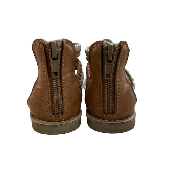 Rachel Zoe Brown & Gold Sandals - Size 7 - Bounce Mkt