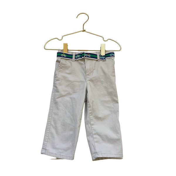 Ralph Lauren Khaki Pants with Bicycle Belt - Size 12 Months - Bounce Mkt