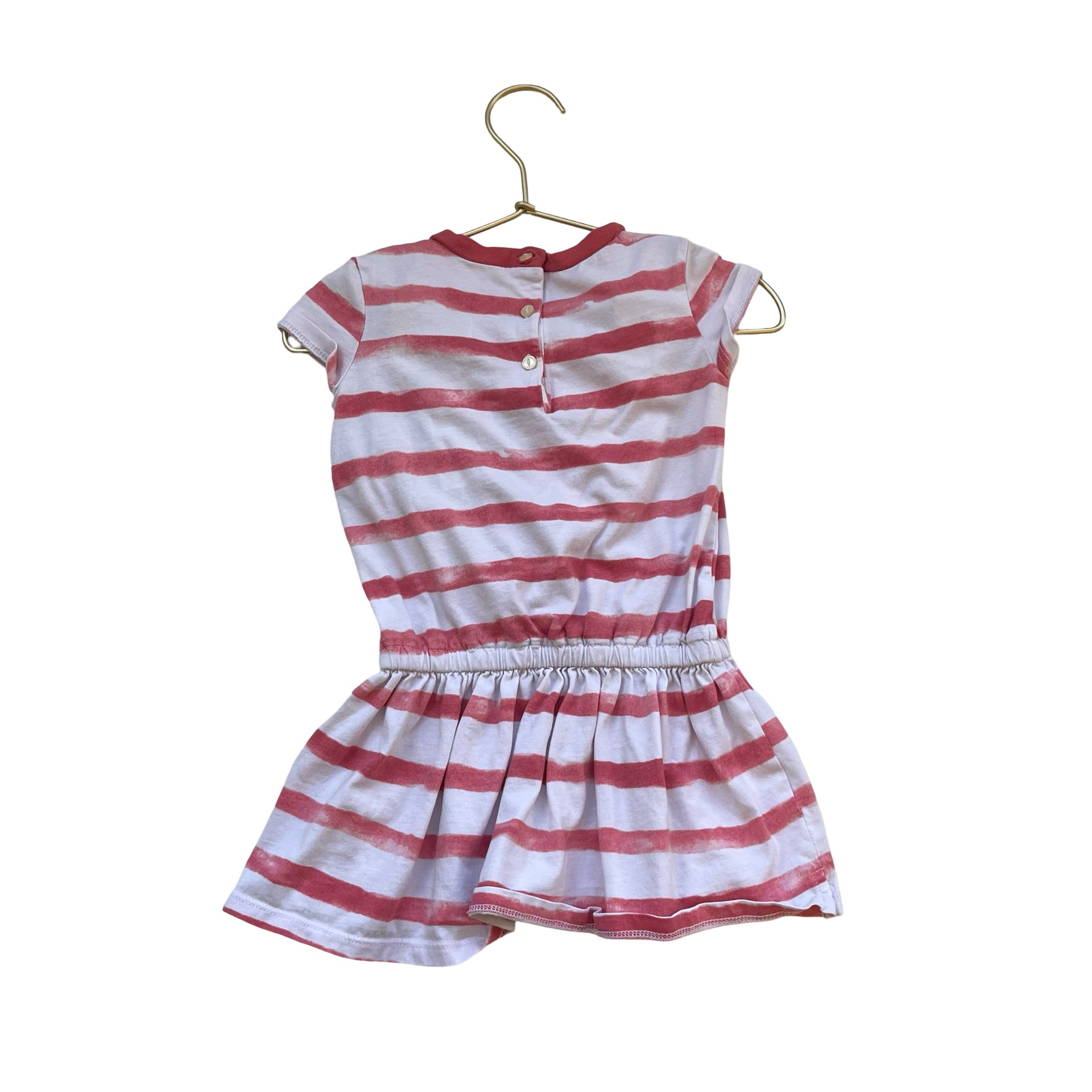 Ralph Lauren Pink & White Striped Dress & Bloomers - Size 18 Mo - Bounce Mkt