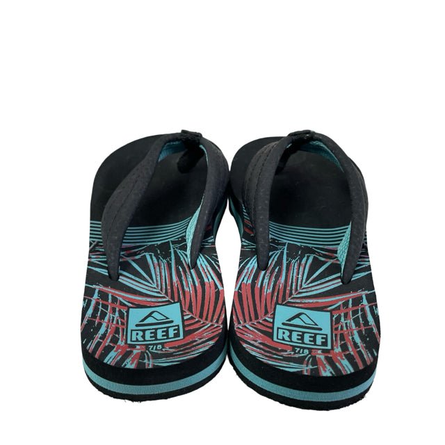 Reef Black & Teal Flip Flops - Size 7/8 - Bounce Mkt