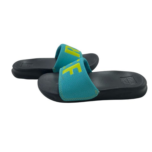 Reef Teal & Lime Slip On Sandal - Size 13/1 - Bounce Mkt