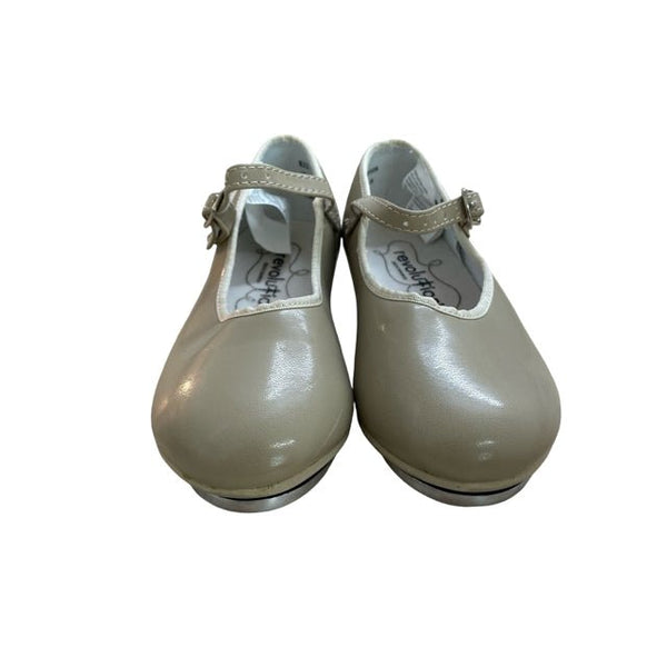 Revolution Tan 'U - Shell' Tap Shoes - Size 1A (12 Street Shoe Sizing) - Bounce Mkt