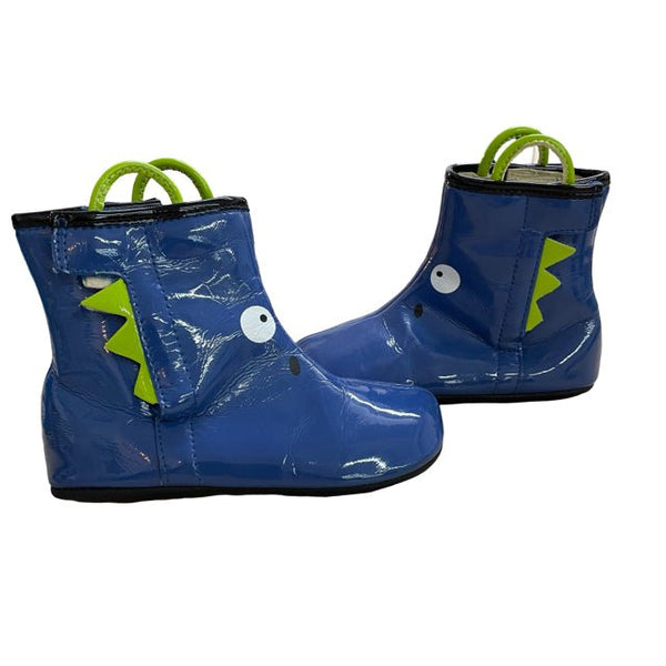 Blue patent boots online