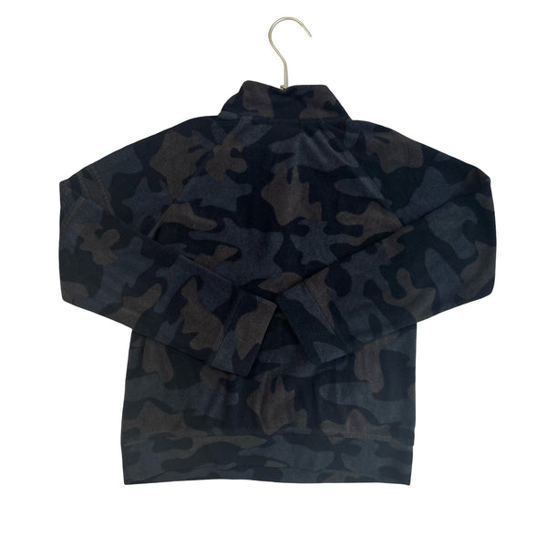 Rockets of Awesome Navy, Black, Brown Camo Fleece Quarter - Zip Pullover - Size 10 - Bounce Mkt