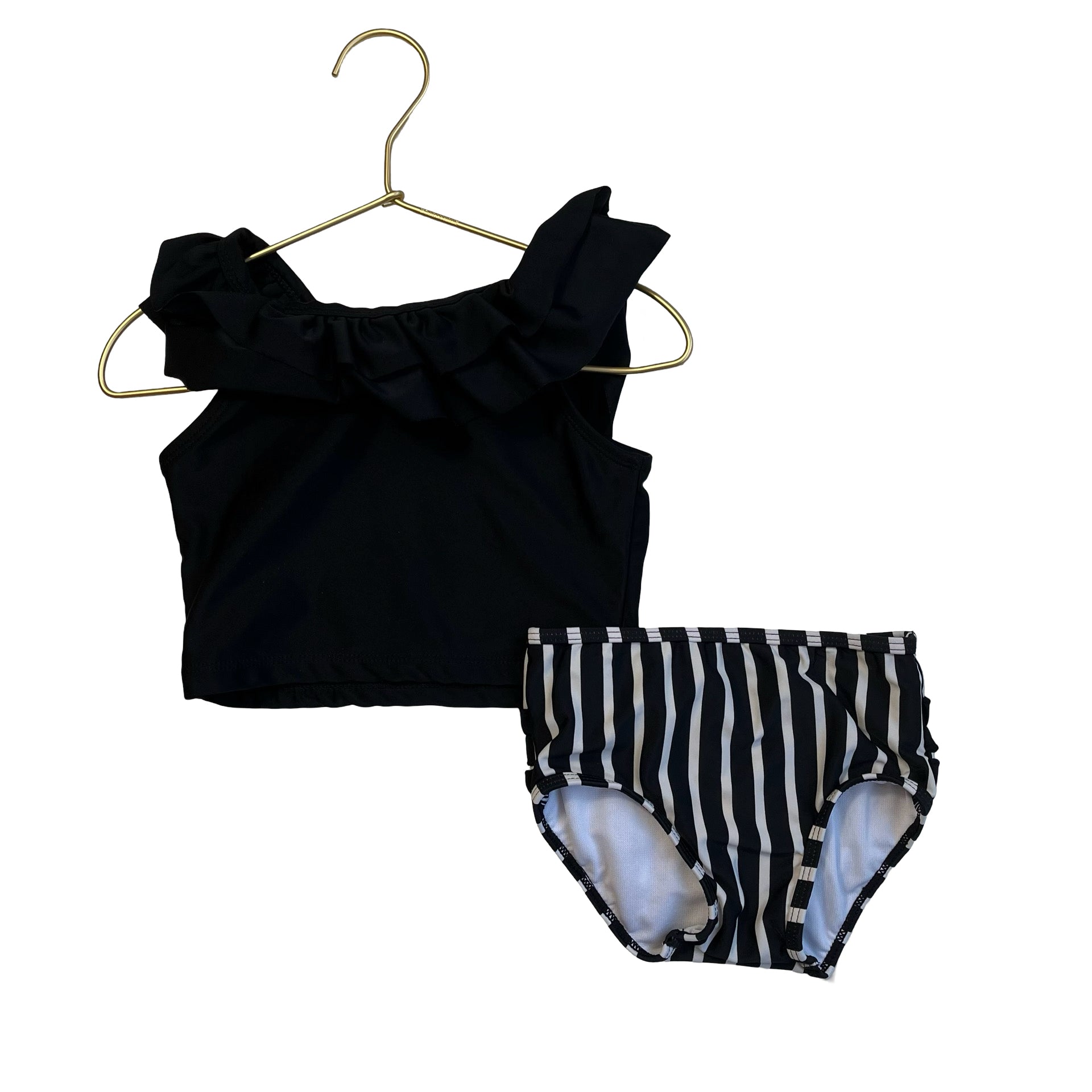 Ruffle Butts Black & White Tankini Swim Suit - Size 3T - Bounce Mkt