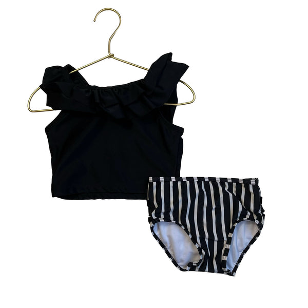 Ruffle Butts Black & White Tankini Swim Suit - Size 3T - Bounce Mkt