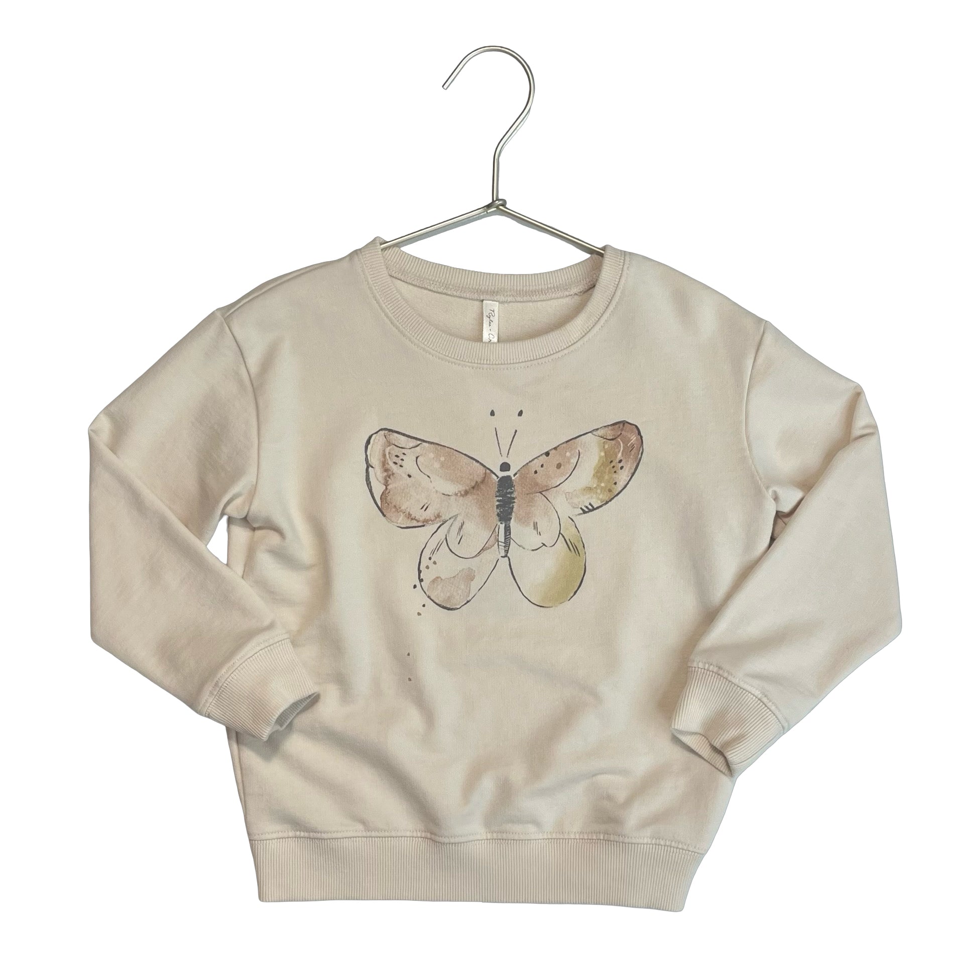 Rylee & Cru Ivory Butterfly Sweatshirt - Size 4 - 5Y - Bounce Mkt