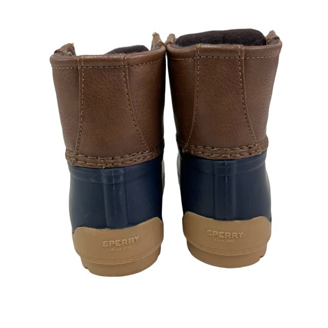 Sperry Navy & Brown Waterproof Duck Boots - Size 7 - Bounce Mkt