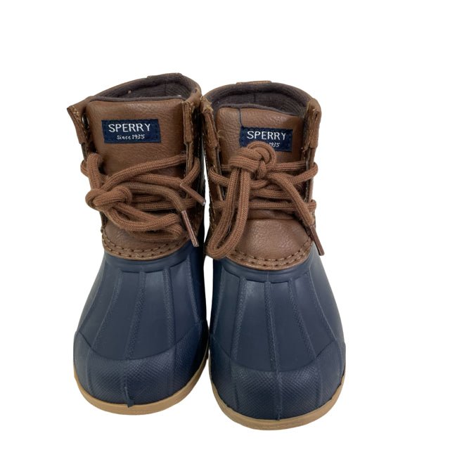 Sperry Navy & Brown Waterproof Duck Boots - Size 7 - Bounce Mkt