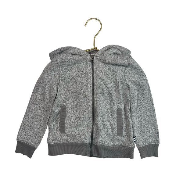 Splendid Heather Gray Zip - Up Hoodie, Sherpa - Lined Hood - Size 3 - Bounce Mkt