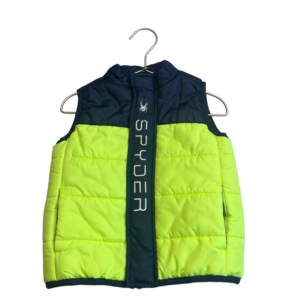 Spyder Neon Green & Navy Puffer Vest - Size 2T - Bounce Mkt