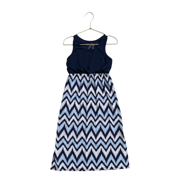 Stella & Sienna Navy, Light Blue & Ivory Ikat Dress - Size 5 - Bounce Mkt