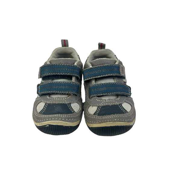 Stride Rite Gray & Navy Velcro Sneakers - Size 5W - Bounce Mkt