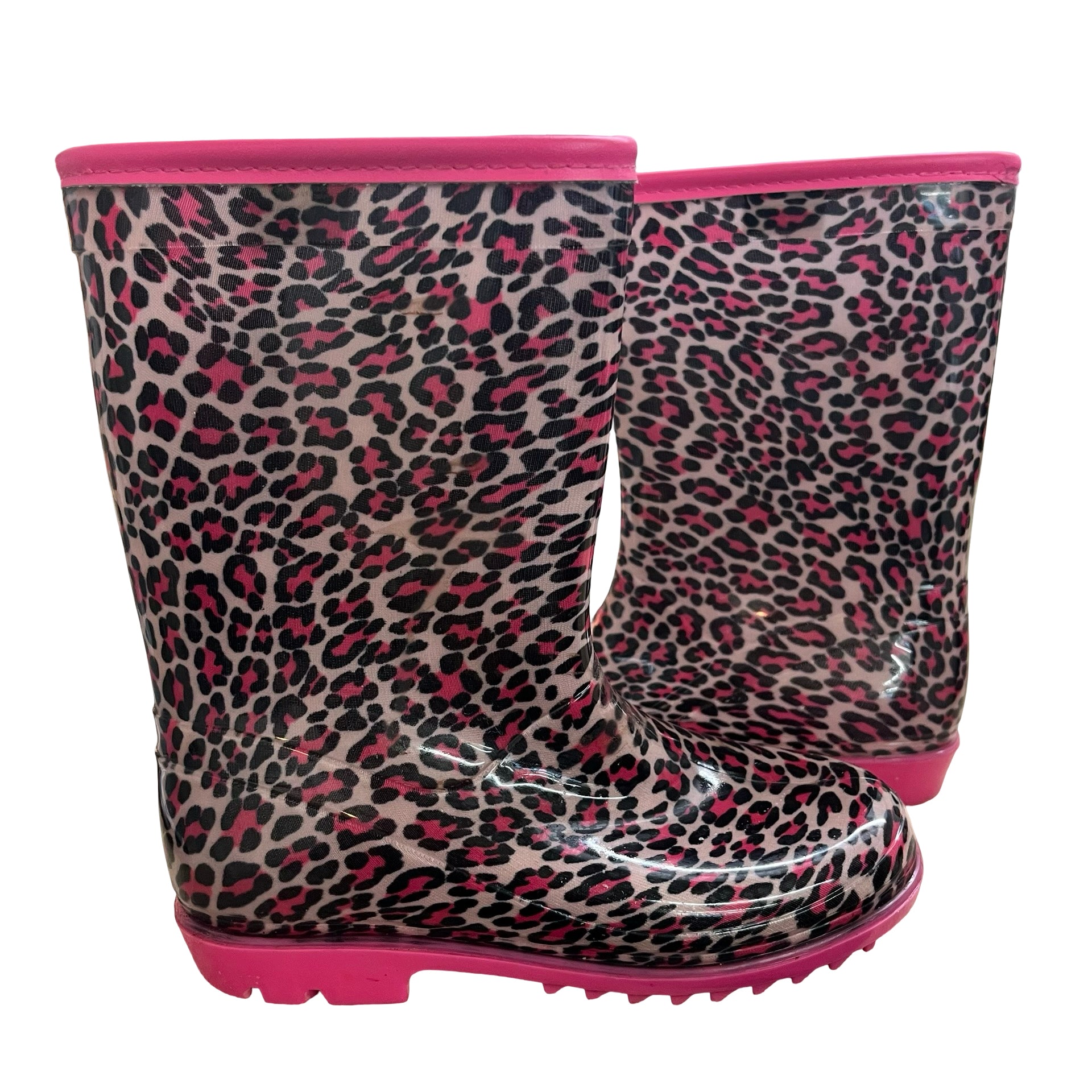 Stride Rite Pink Leopard Print Rain Boots - Size 12 - Bounce Mkt