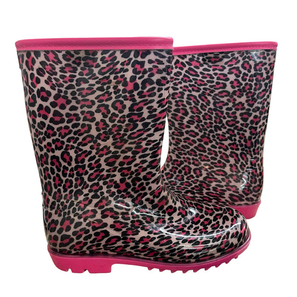 Stride Rite Pink Leopard Print Rain Boots - Size 12 - Bounce Mkt