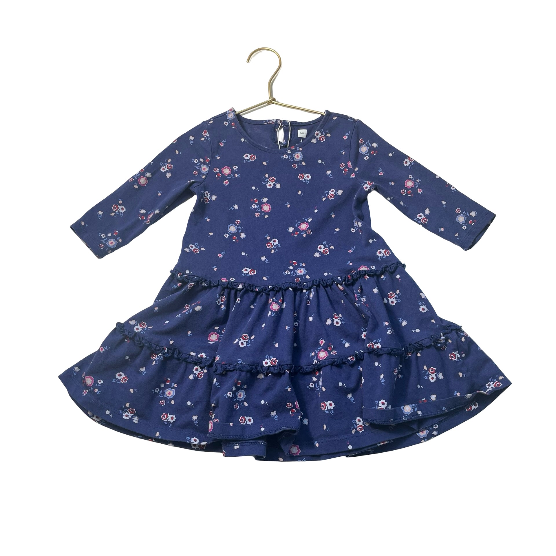 Tea Blue Flower Print Dress - Size 3 - Bounce Mkt