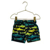 Tea Collection Black, Yellow & Teal Shark Swim Shorts - Size 12 - 18 Months - Bounce Mkt