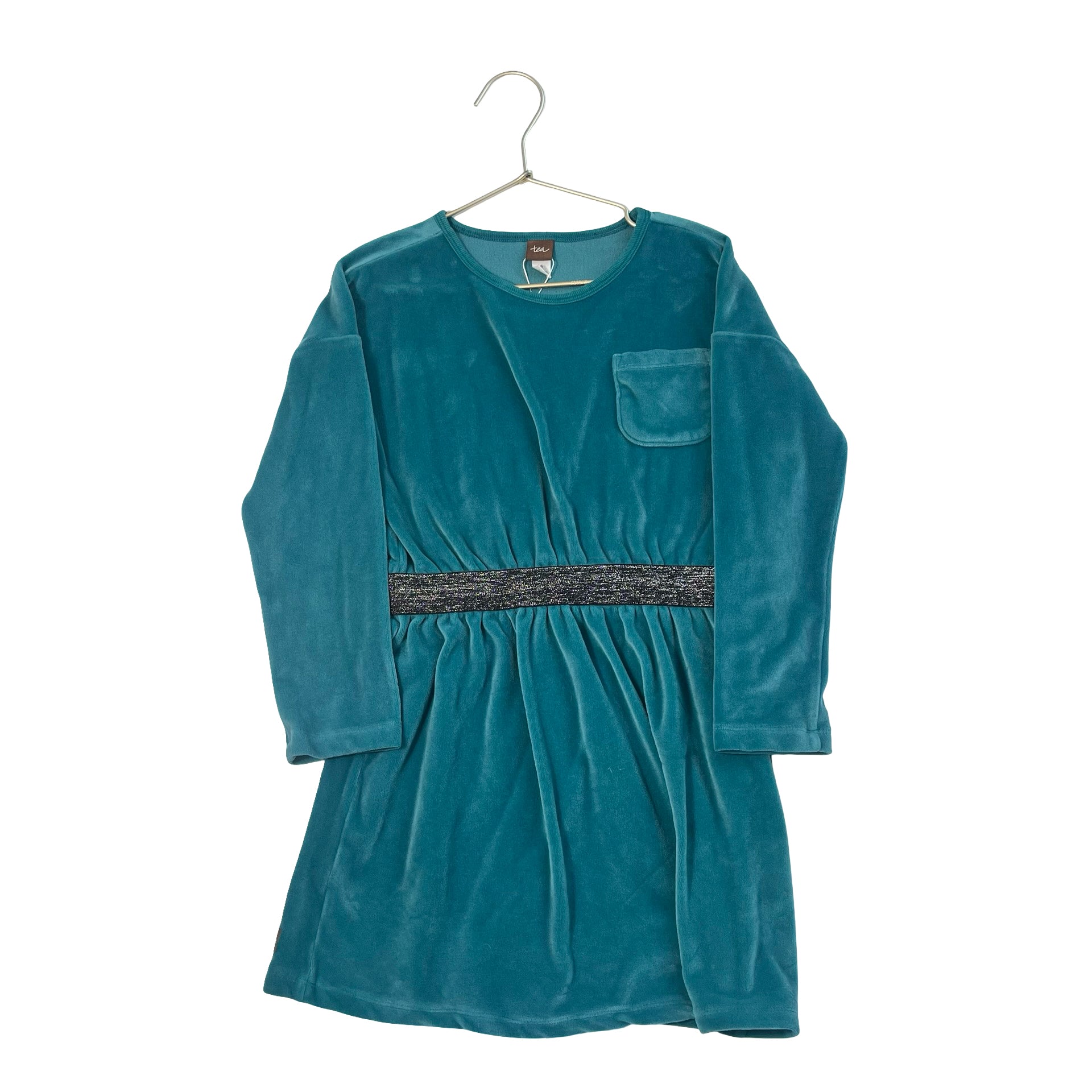 Tea Green Velour Dress - Size 6 - Bounce Mkt
