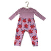 Tea Lavender & Red Flower Print Jumpsuit - Size 12 - 18 Mo - Bounce Mkt