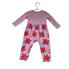 Tea Lavender & Red Flower Print Jumpsuit - Size 12 - 18 Mo - Bounce Mkt