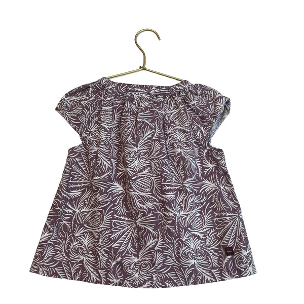 Tea Plum & Ivory Pattern Top - Size 3 - Bounce Mkt