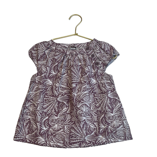 Tea Plum & Ivory Pattern Top - Size 3 - Bounce Mkt