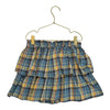 Tea Teal, Yellow, Orange Plaid Flannel Ruffle Skirt - Size 12 - Bounce Mkt