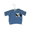 The Bonnie Mob Blue & Ivory Dog Pocket Sweater - Size 6 - 12 Months - Bounce Mkt