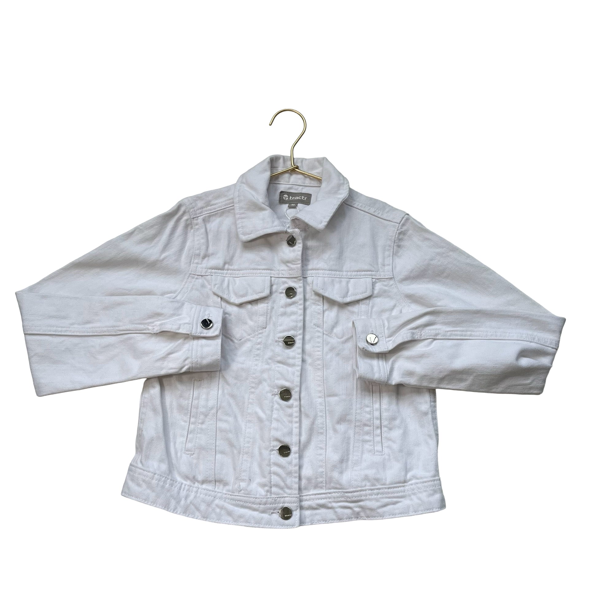 Tractr White Denim Jacket - Size M 8 - 10 - Bounce Mkt