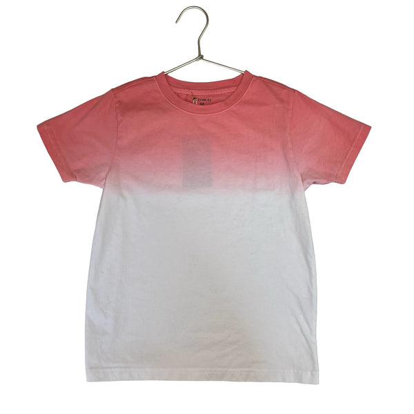 Tractr White & Peach Dip - Dye Tee - Size M 8 - 10 - Bounce Mkt