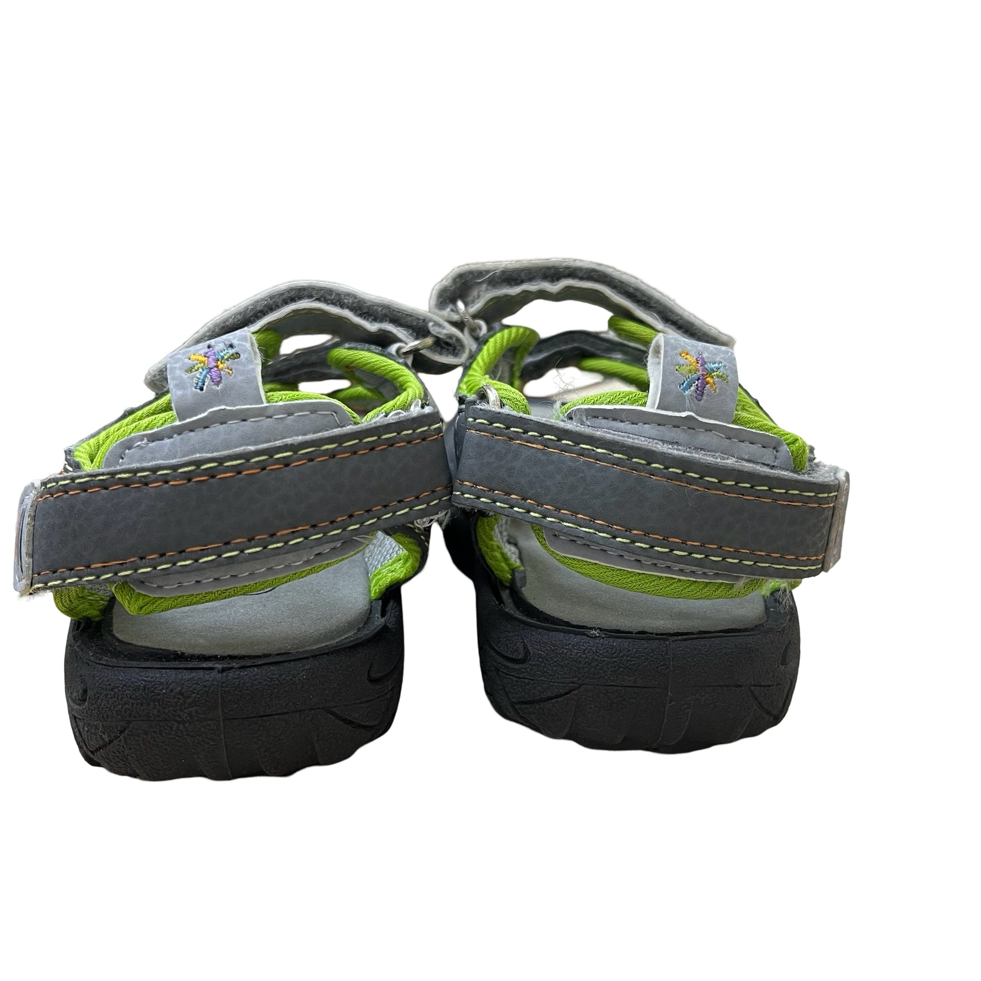 Truly Scrumptious Gray & Lime Sandals - Size 6 - Bounce Mkt