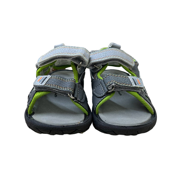 Truly Scrumptious Gray & Lime Sandals - Size 6 - Bounce Mkt