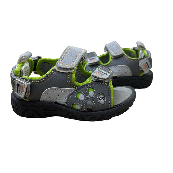 Truly Scrumptious Gray & Lime Sandals - Size 6 - Bounce Mkt