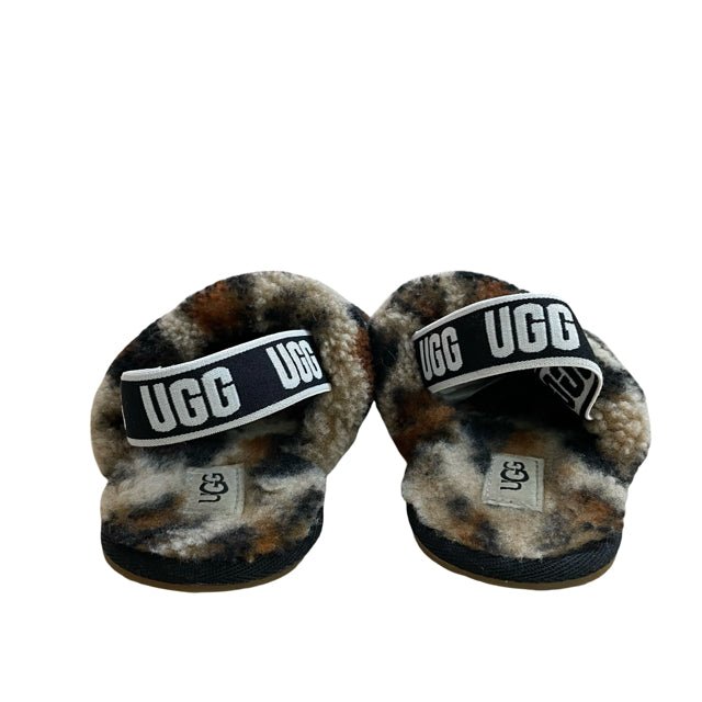 UGG Leopard Sherpa Slippers - Size 7 Estimated - Bounce Mkt
