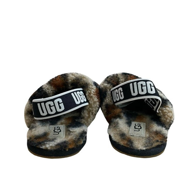 UGG Leopard Sherpa Slippers - Size 7 Estimated - Bounce Mkt