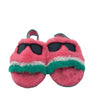 UGG Pink & Green Fuzzy & Sunglass Slide Slippers - Size 7 - Bounce Mkt