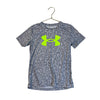 Under Armour Gray & Neon Logo Printed Athletic T-Shirt - Size 7 - Bounce Mkt