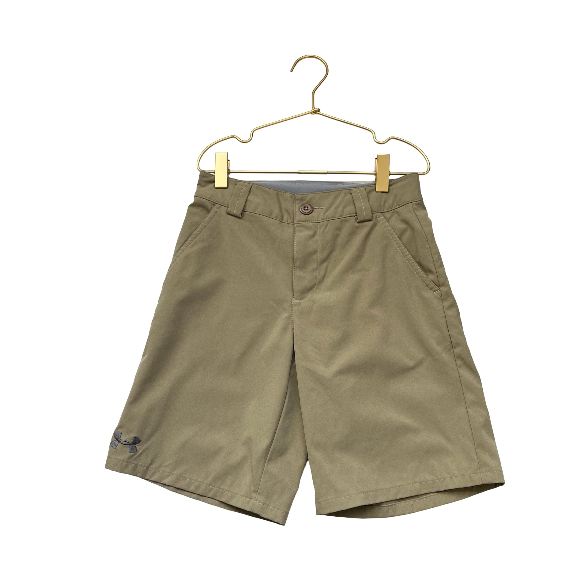 Under Armour Khaki Golf Shorts - Size YSM 8 - Bounce Mkt