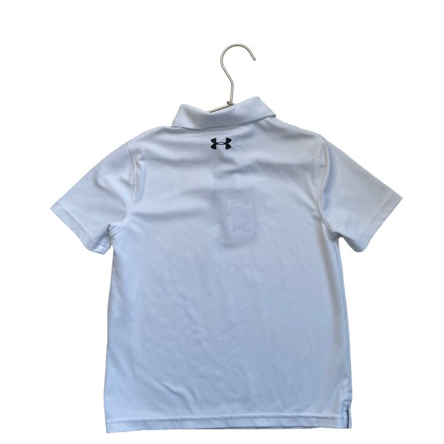 Under Armour White Athletic Polo - Size YSM 8 - Bounce Mkt