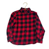 Uniqlo Red & Black Check Flannel Long Sleeve Button Down Shirt - Size 110 (5) - Bounce Mkt