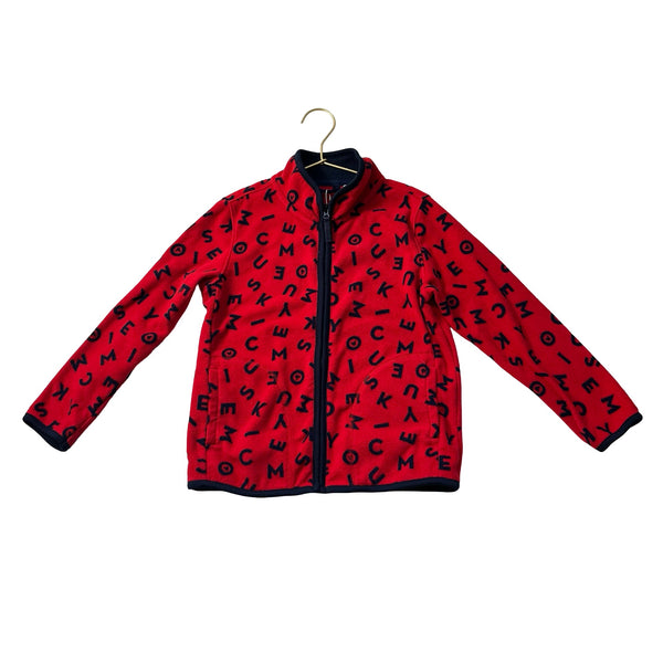 Uniqlo Red & Navy Mickey Mouse Fleece Zip Up Sweatshirt - Size 120 (5/6) - Bounce Mkt