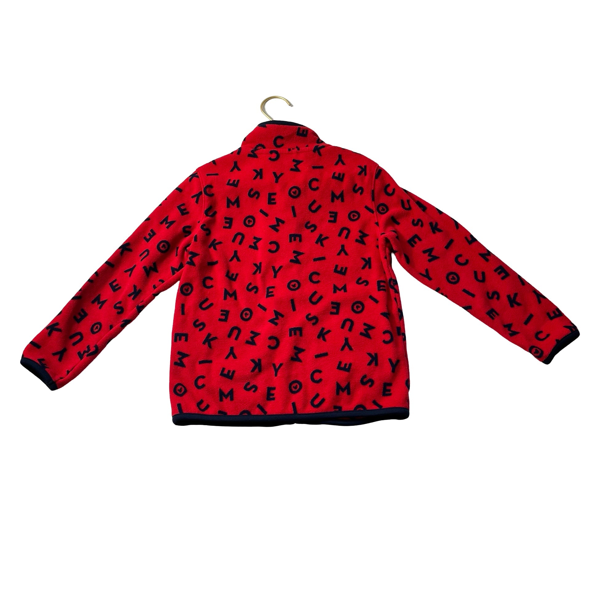 Uniqlo Red & Navy Mickey Mouse Fleece Zip Up Sweatshirt - Size 120 (5/6) - Bounce Mkt