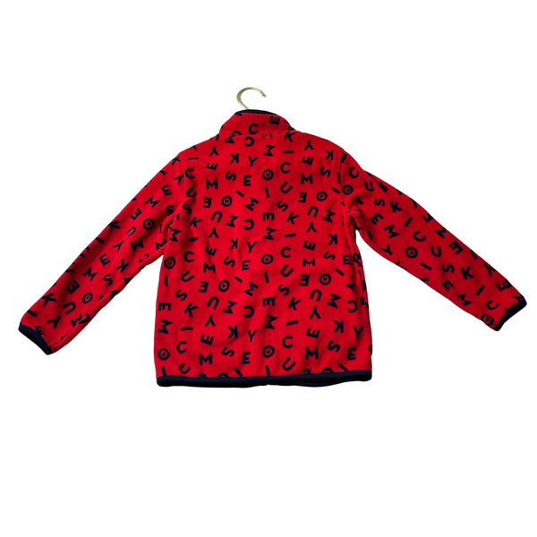 Uniqlo Red & Navy Mickey Mouse Fleece Zip Up Sweatshirt - Size 120 (5/6) - Bounce Mkt