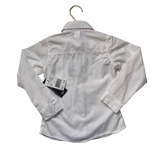 U.S. Polo Assn White Rhinestone Pocket Button Down Shirt with Tag - Size 4 - Bounce Mkt